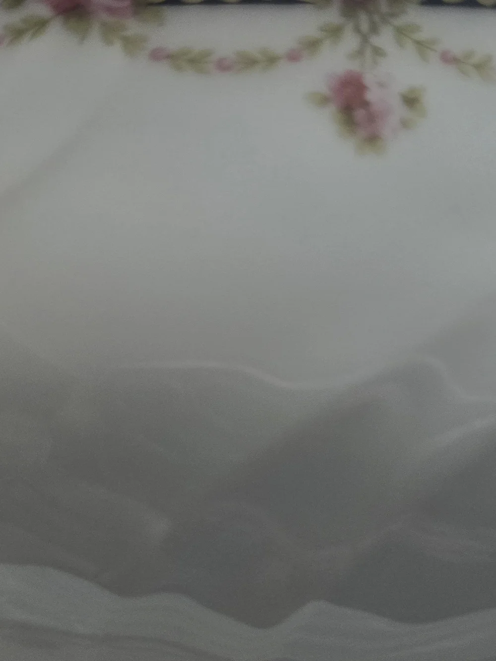 LISETTE White Porcelain Creamer with Pink Rose Motif